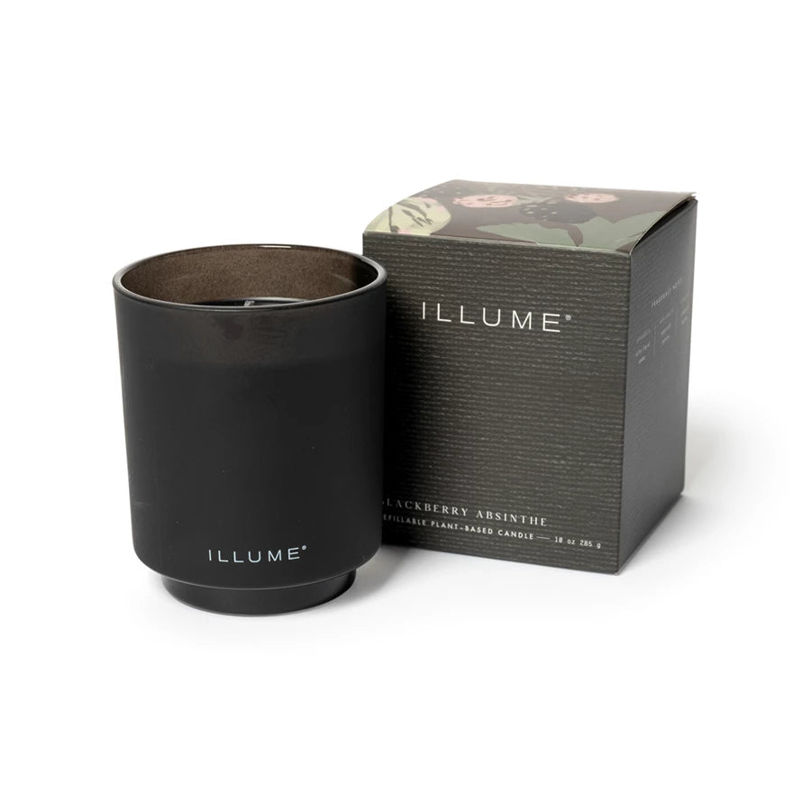 BLACKBERRY ABSINTHE GLASS BOXED CANDLE