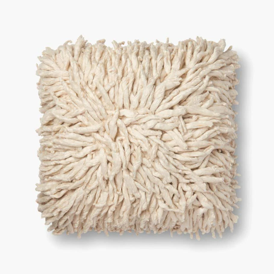 SHAGGY CREAM 22"X22" PILLOW