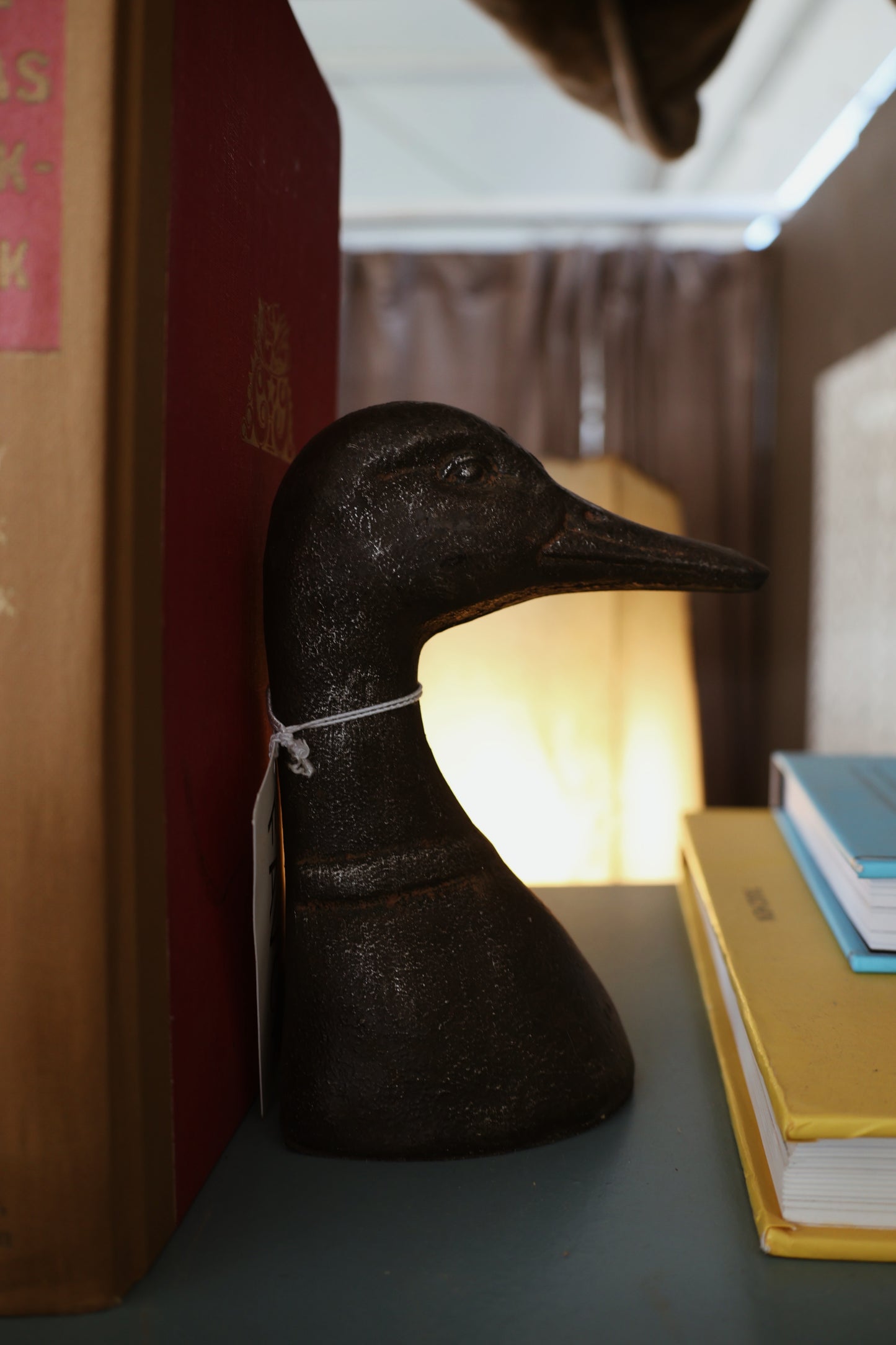 CAST IRON DUCK HEAD BOOKEND SET