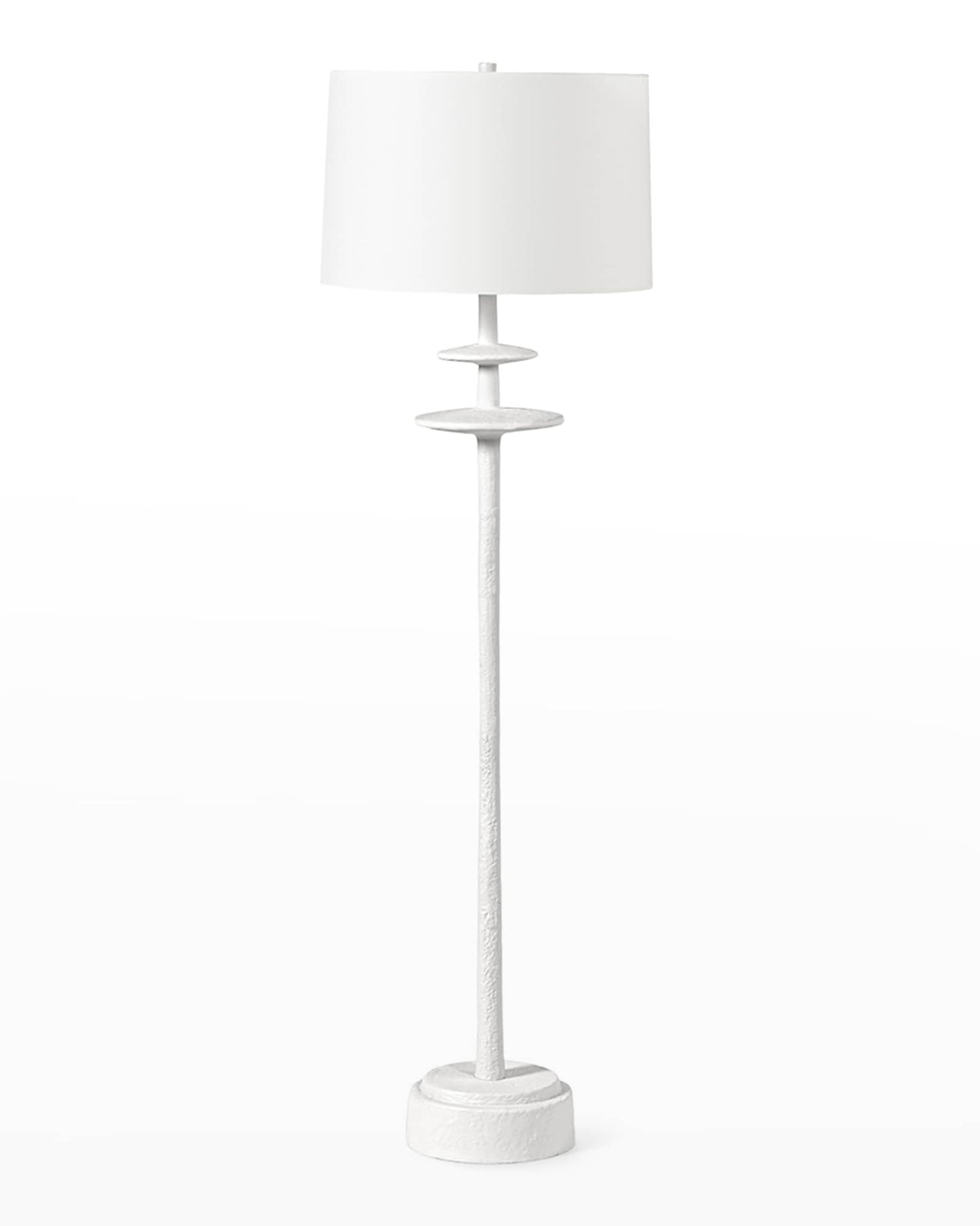 WHITE PLASTER FLOOR LAMP