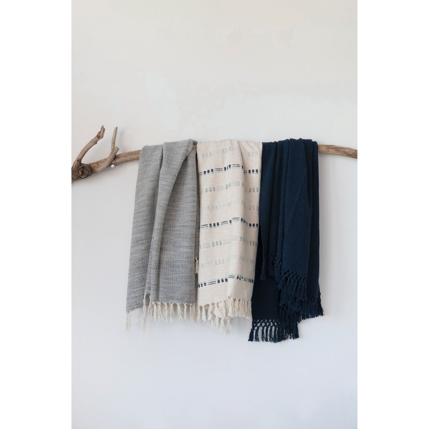 EMBROIDERED FRINGE THROW