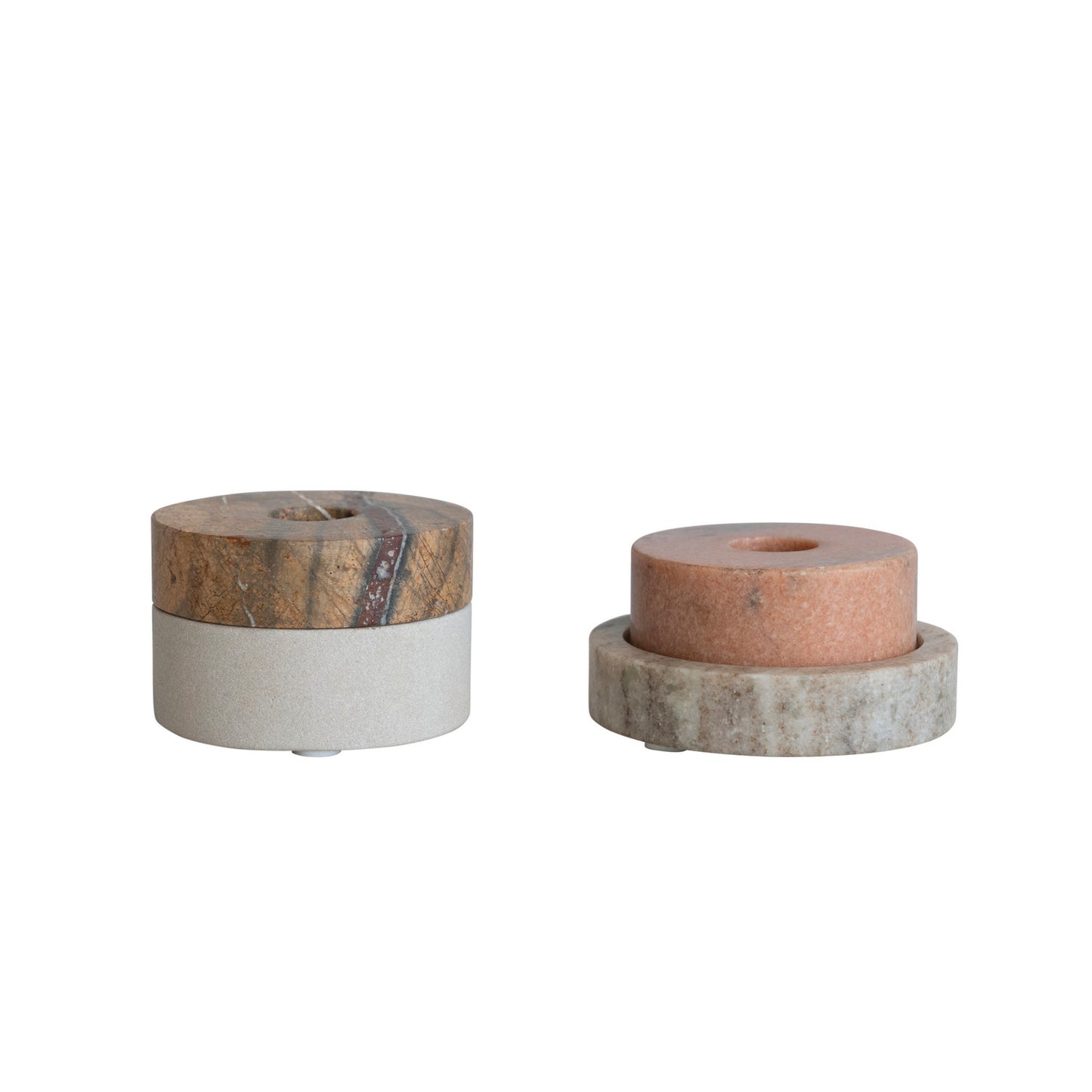 MARBLE TEALIGHT/TAPER HOLDER