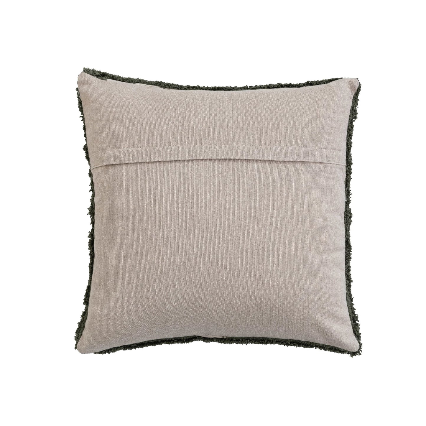 GREEN 18"X18" TUFTED PILLOW