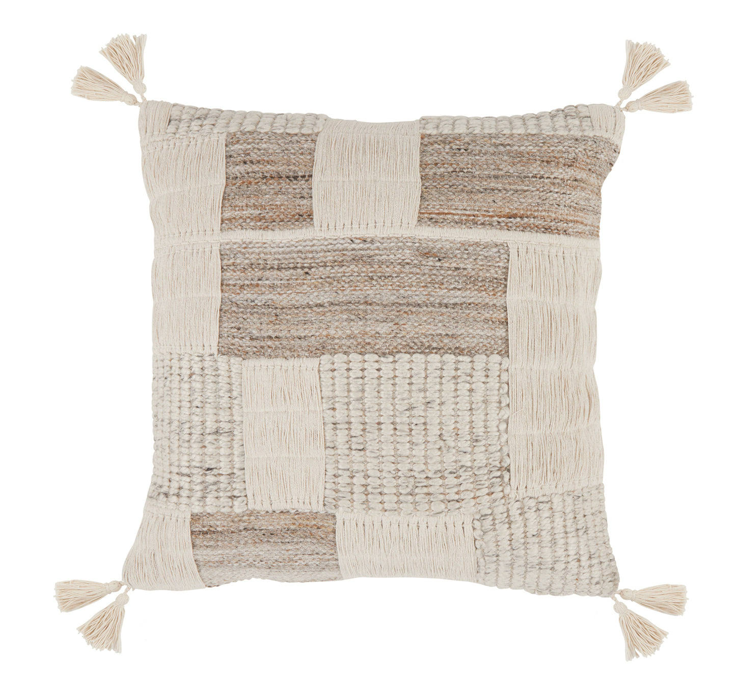 LAMAR GRAY/IVORY 22"X22" PILLOW