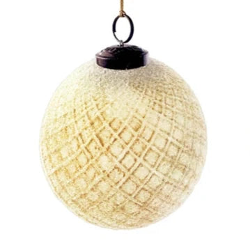 EMBOSSED RECYCLED GLASS ORNAMENT